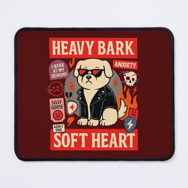 Item preview, Heavy Bark – Soft Heart Emotional Protective Dog Design designed and sold by SanPedroArt.