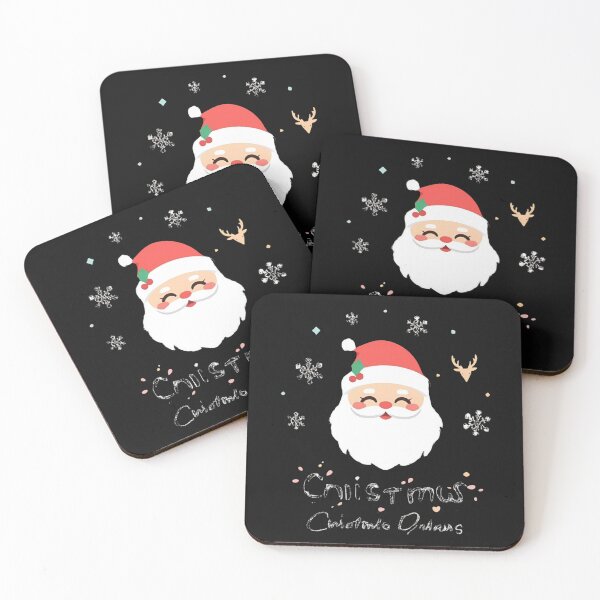 Item preview, Joyful Santa Claus With Snowflakes And Reindeer Silhouette For Christmas Greeting Card Design designed and sold by KanDa-Shop.