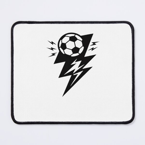 Item preview, Lightning Bolt Football or Soccer Player Black designed and sold by RansomFlatley.