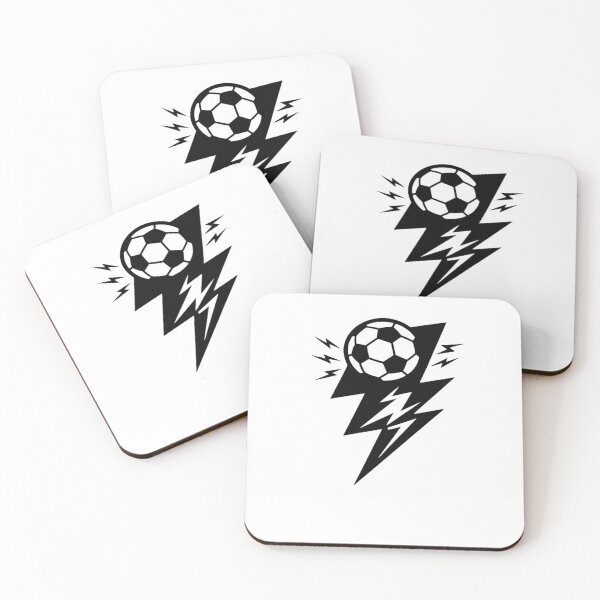 Item preview, Lightning Bolt Football or Soccer Player Black designed and sold by RansomFlatley.