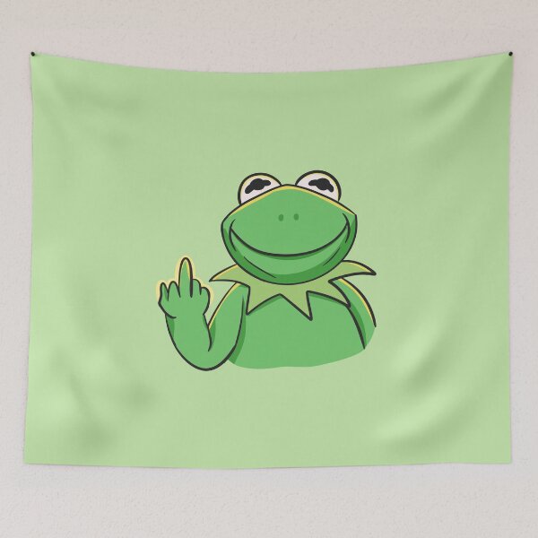 Item preview, Sarcastic Green Frog Funny Meme Cat Middle Finger F#ck designed and sold by Rnaart.