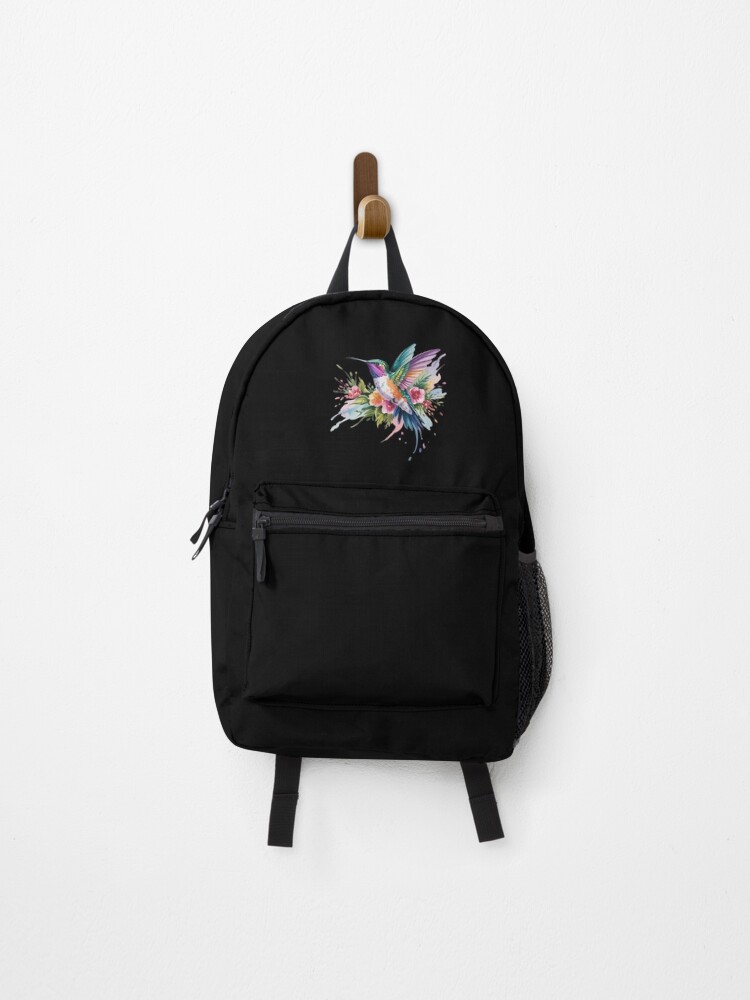 Thumbnail 1 of 3, Backpack, Hummingbird, Spring Floral designed and sold by AmparoBoyle.