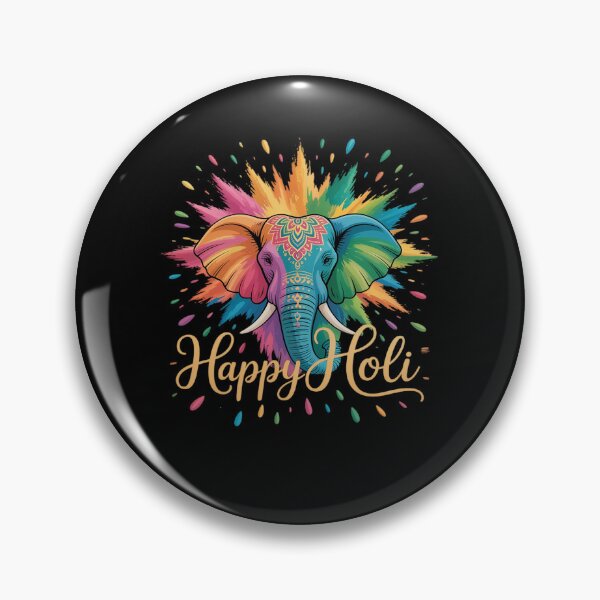 Item preview, Happy Holi Festival India Colors Elephant Hindu Spring 2025 designed and sold by AmparoBoyle.