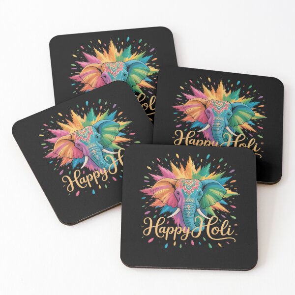 Item preview, Happy Holi Festival India Colors Elephant Hindu Spring 2025 designed and sold by AmparoBoyle.