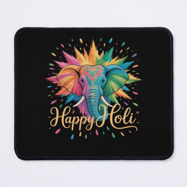 Item preview, Happy Holi Festival India Colors Elephant Hindu Spring 2025 designed and sold by AmparoBoyle.
