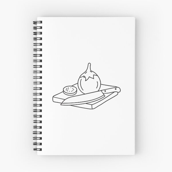 Item preview, A Thai eggplant rolling near a chopping knife on the table designed and sold by rasagamastore.