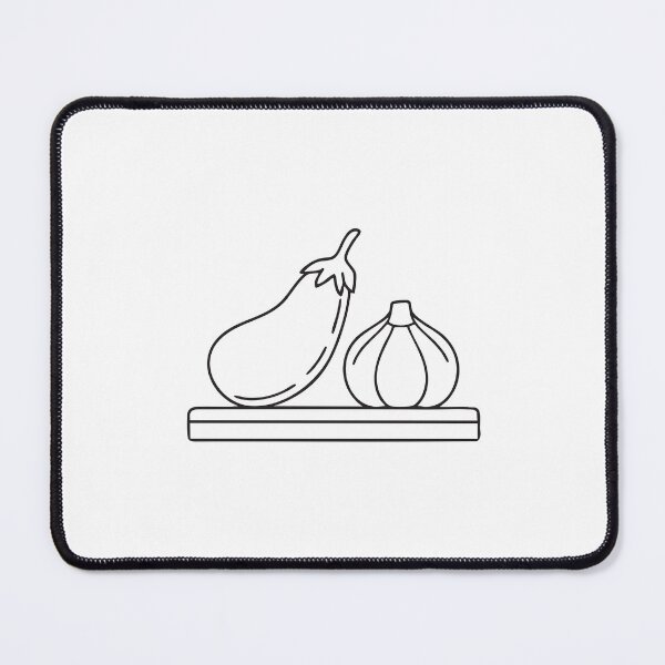 Item preview, A Thai eggplant stacked near garlic bulbs on a kitchen shelf designed and sold by rasagamastore.