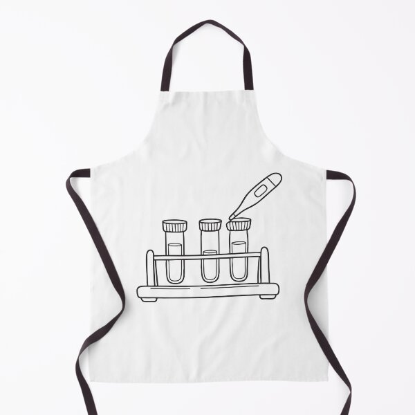 Item preview, A thermometer clipped beside test tubes on a metal tray designed and sold by rasagamastore.