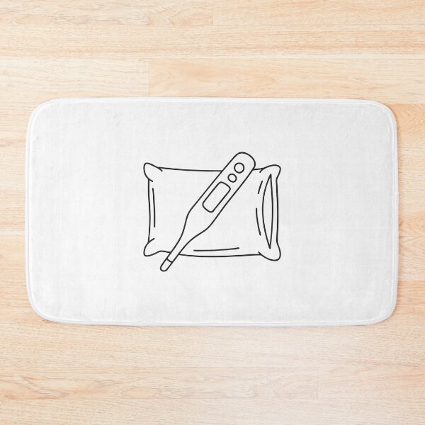 Item preview, A thermometer lying on a pillow beside a blanket corner designed and sold by rasagamastore.