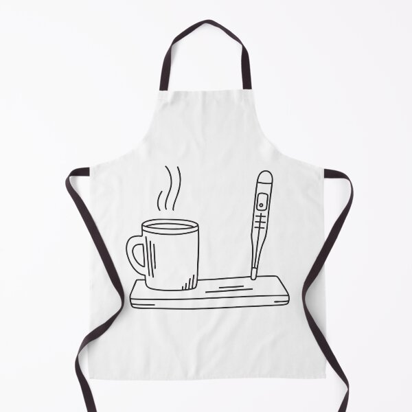 Item preview, A thermometer placed near a mug on a sickbed table designed and sold by rasagamastore.