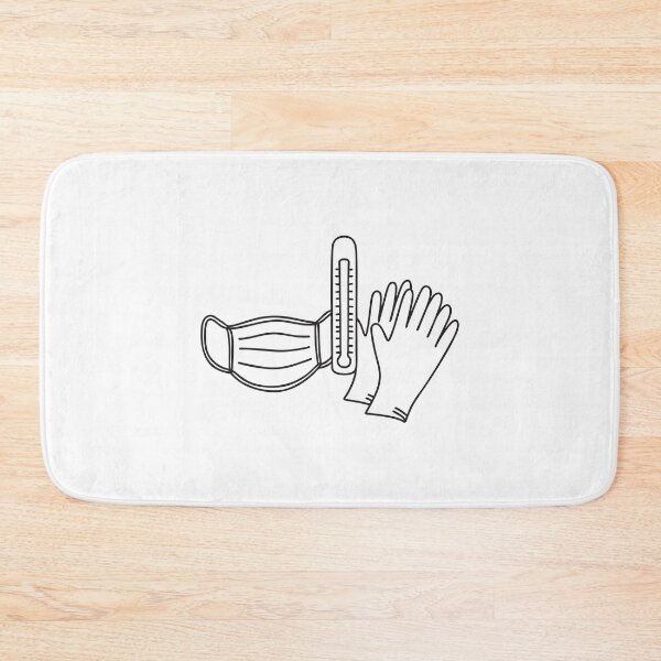 Item preview, A thermometer resting near gloves and a mask designed and sold by rasagamastore.