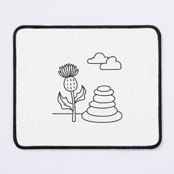 Item preview, A thistle beside a pile of stones under open sky designed and sold by rasagamastore.
