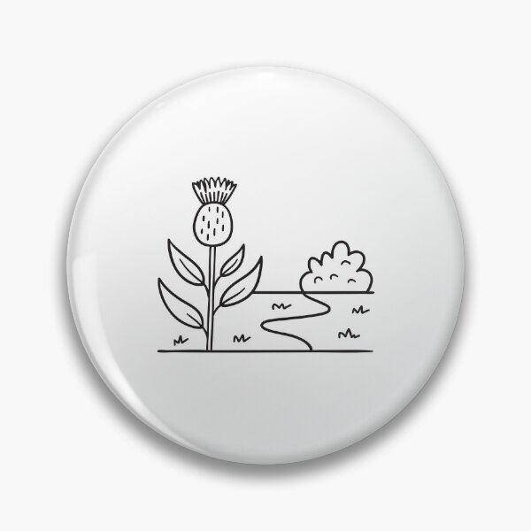 Item preview, A thistle growing beside a bush near a walking trail designed and sold by rasagamastore.
