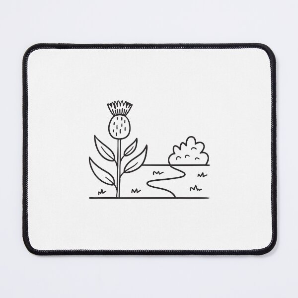 Item preview, A thistle growing beside a bush near a walking trail designed and sold by rasagamastore.