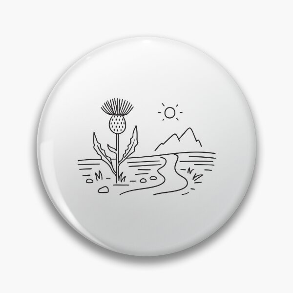 Item preview, A thistle growing beside a rocky path in a meadow designed and sold by rasagamastore.
