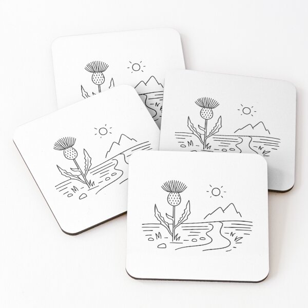 Item preview, A thistle growing beside a rocky path in a meadow designed and sold by rasagamastore.