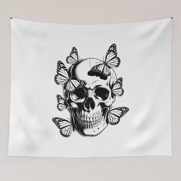 Item preview, Skull and Butterfly Cute Spooky Halloween designed and sold by VENOM0RIOT.