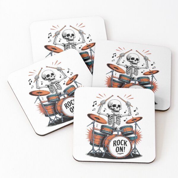 Item preview, Skeleton playing drum for drumme drums lovers designed and sold by VENOM0RIOT.