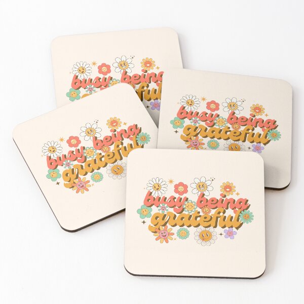Item preview, Groovy happy flowers Busy Being Grateful Colorful design designed and sold by Neeshki.