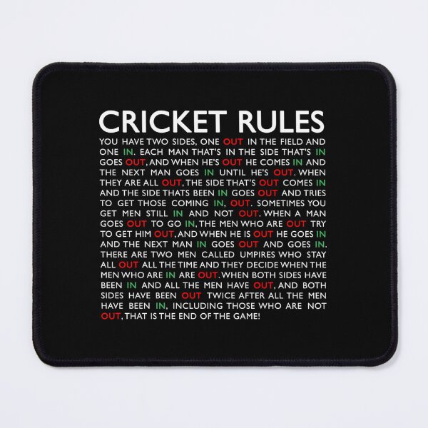Item preview, Cricket Rules designed and sold by DaviCardosoMelo.