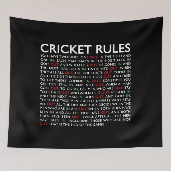 Item preview, Cricket Rules designed and sold by DaviCardosoMelo.