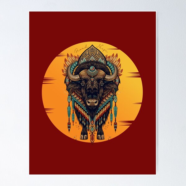 Artikelvorschau, Ich bin Siksika - Buffalo in der Sonne entworfen und verkauft von SimplyCosmic11.