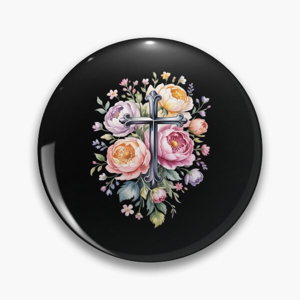 Item preview, Floral Cross Faith Christian Inspirational Easter Spring designed and sold by FranzFriesen.