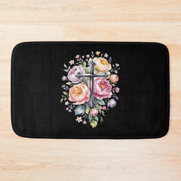 Item preview, Floral Cross Faith Christian Inspirational Easter Spring designed and sold by FranzFriesen.