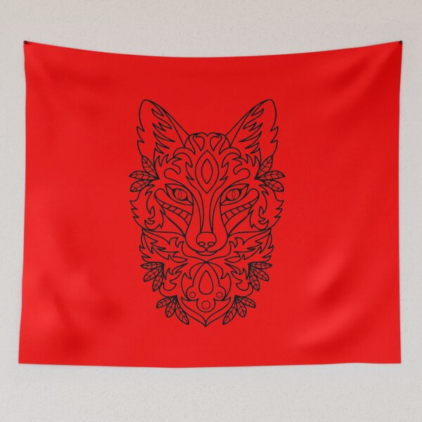 Item preview, Tribal Fox Mask Line Art Design designed and sold by NxtGenDesigns.
