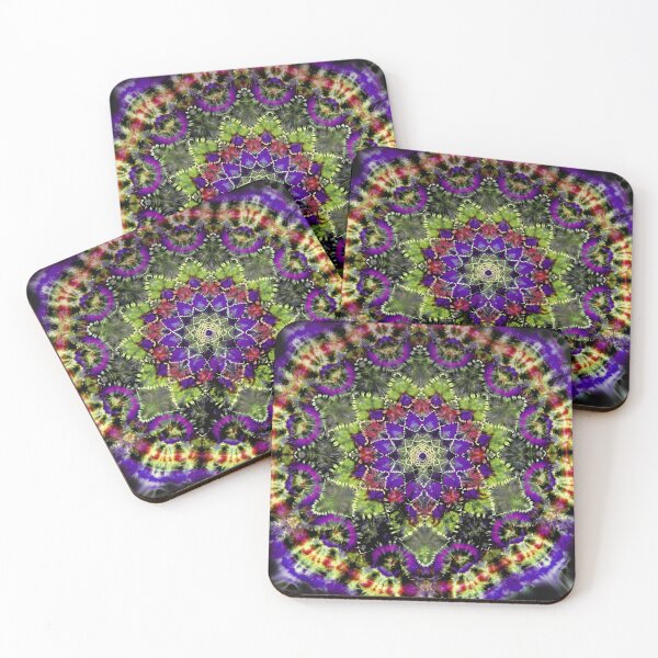 Item preview, Kaleidoscope tie dye Mardi Gras colors  designed and sold by AuroraXGreen.
