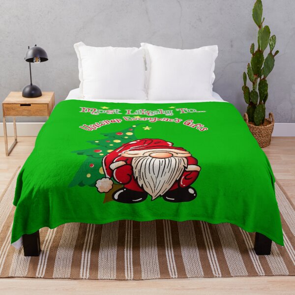 Item preview, "Most Likely To Unwrap Everyone’s Gifts" – Christmas Gnome Tomte Shirt designed and sold by ElleKaye711.