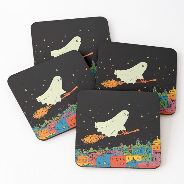 Item preview, Retro White Ghost Flying Over City designed and sold by GhostDigger.