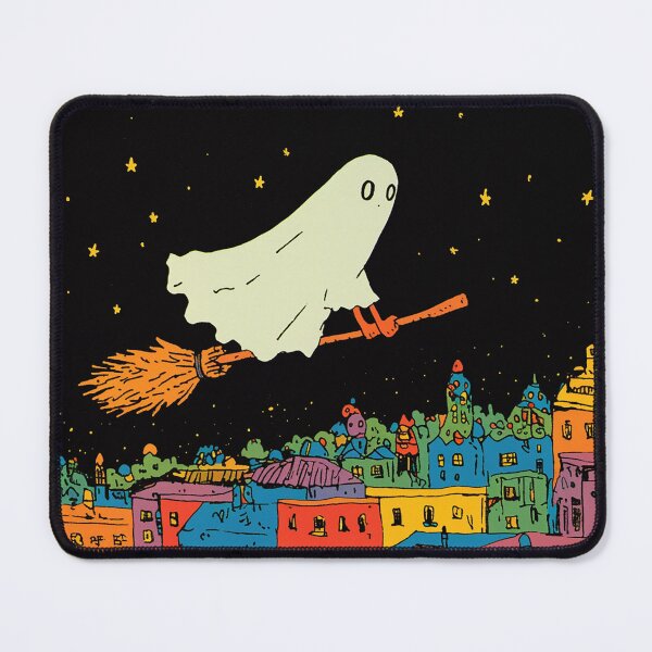 Item preview, Retro White Ghost Flying Over City designed and sold by GhostDigger.