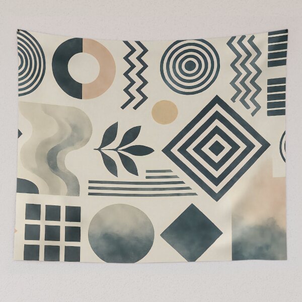Item preview, Mid Century Modern Abstract Geometric Retro Design Art designed and sold by PinUpPizzazz.