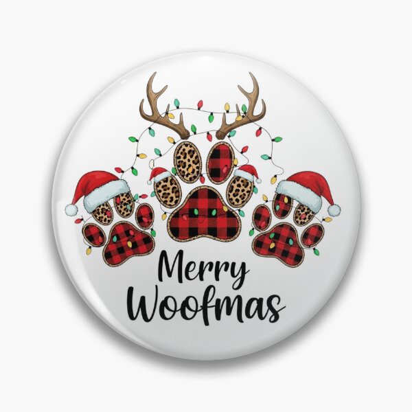 Artikelvorschau, Frohe Woofmas Plaid Paw Weihnachten | Niedliches Hundeliebhaber-Feiertagsdesign entworfen und verkauft von Artinkcreative.