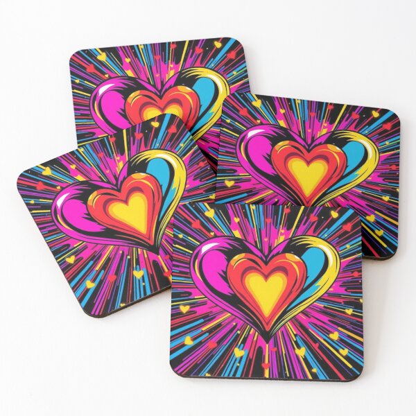 Item preview, Neon Cosmic Heartburst – Exploding Rainbow Energy Design designed and sold by Jeff's Good Mojo Dojo.