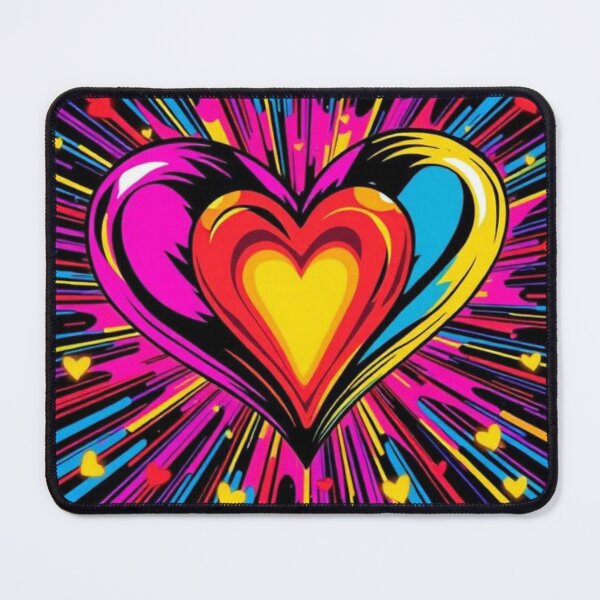Item preview, Neon Cosmic Heartburst – Exploding Rainbow Energy Design designed and sold by Jeff's Good Mojo Dojo.