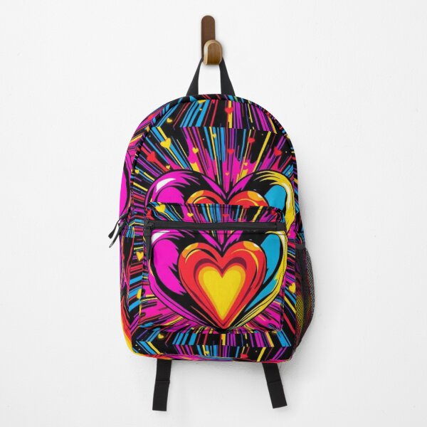 Item preview, Neon Cosmic Heartburst – Exploding Rainbow Energy Design designed and sold by Jeff's Good Mojo Dojo.