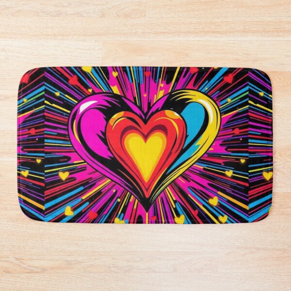 Item preview, Neon Cosmic Heartburst – Exploding Rainbow Energy Design designed and sold by Jeff's Good Mojo Dojo.