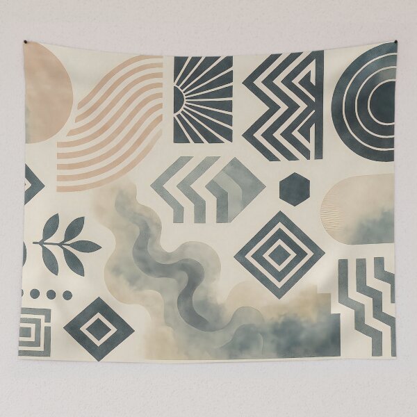 Item preview, Mid Century Modern Abstract Geometric Retro Design Art designed and sold by PinUpPizzazz.