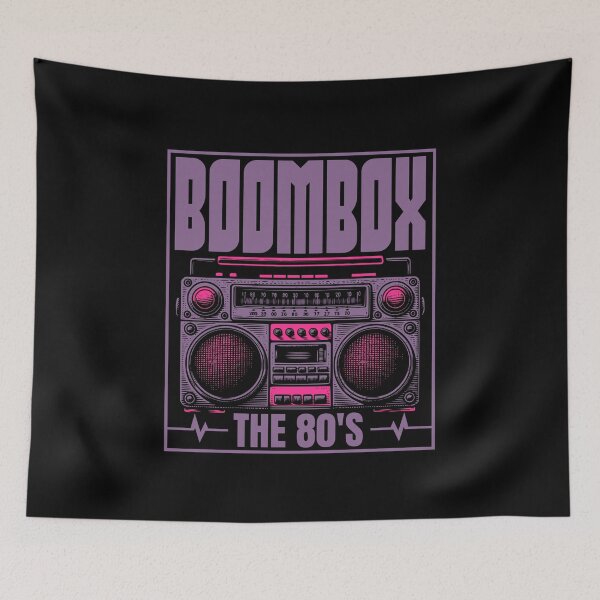 Item preview, Retro 80s Boombox Cassette Player The 80's Design designed and sold by WHITE FLAME PRINTS.