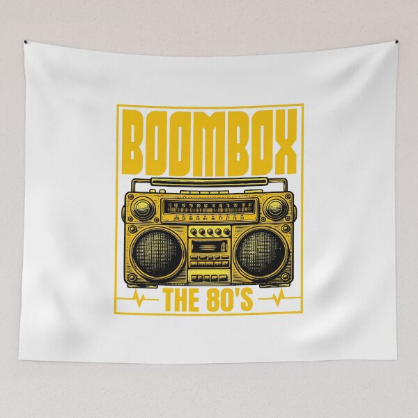 Item preview, Retro 80s Boombox Cassette Player The 80's Design designed and sold by WHITE FLAME PRINTS.