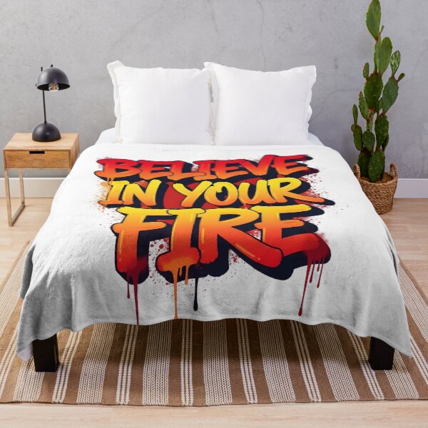 Aperçu de l'œuvre CROYEZ EN VOTRE FEU - Graffiti Street Art Design créée et vendue par SaicoGN.
