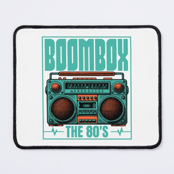 Item preview, Retro 80s Boombox Cassette Player The 80's Design designed and sold by WHITE FLAME PRINTS.