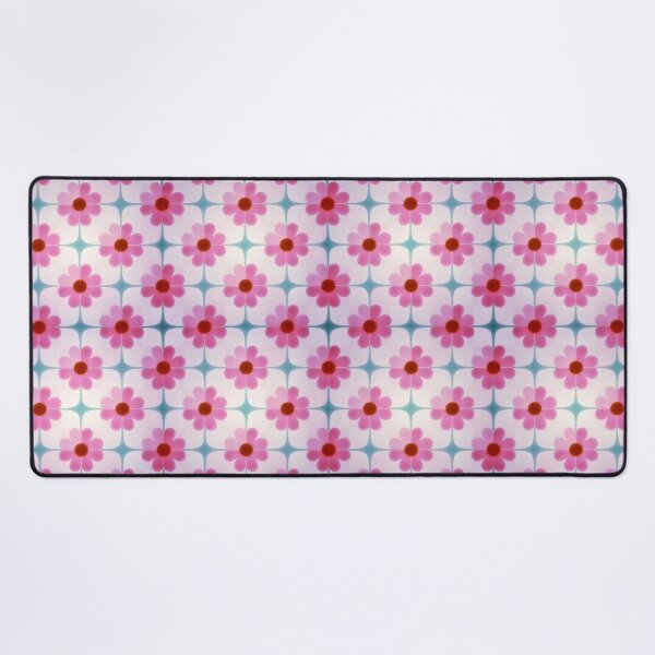 Item preview, Vintage Retro Pink Daisies designed and sold by KiwiArtistDK.