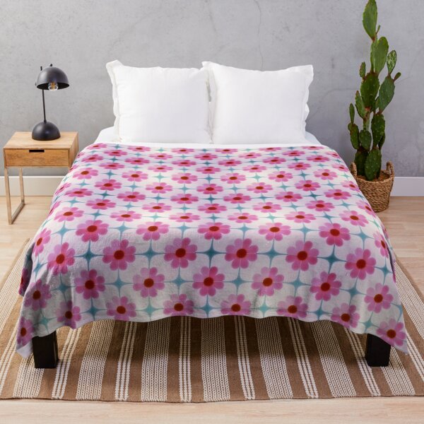 Item preview, Vintage Retro Pink Daisies designed and sold by KiwiArtistDK.