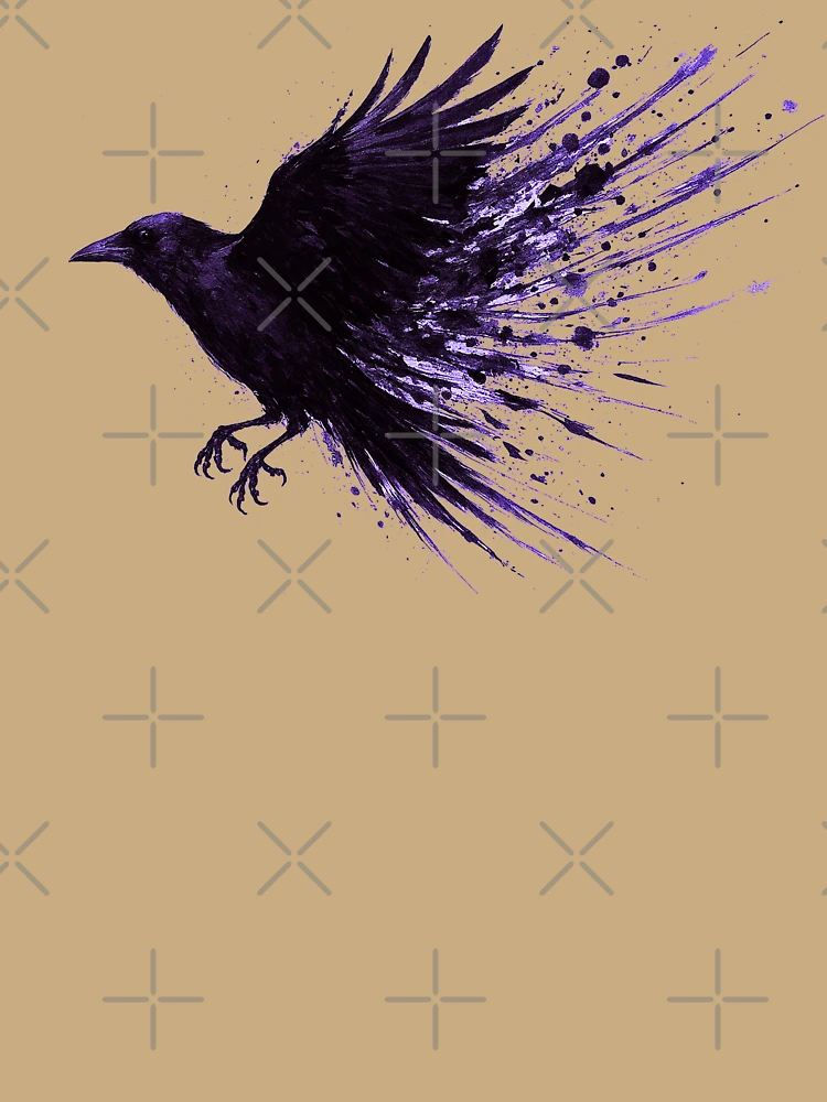 Thumbnail 7 of 7, Oversized T-Shirt, Inkflight Crow designed and sold by Pixel_Riot.