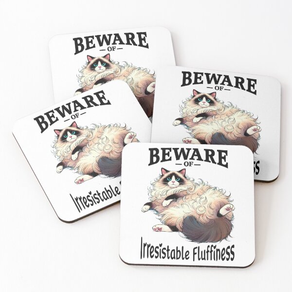 Item preview, Beware of Fluffy Cat designed and sold by Lion and Lamb Design.