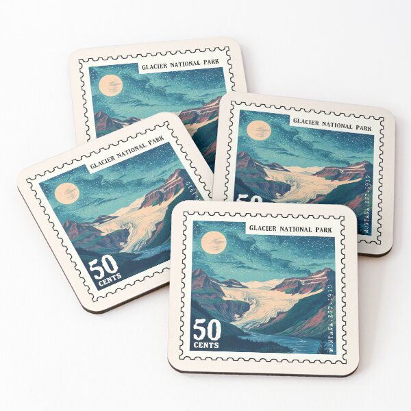Item preview, Glacier National Park Postage Stamp, (Montana, United States) designed and sold by PinkandP.