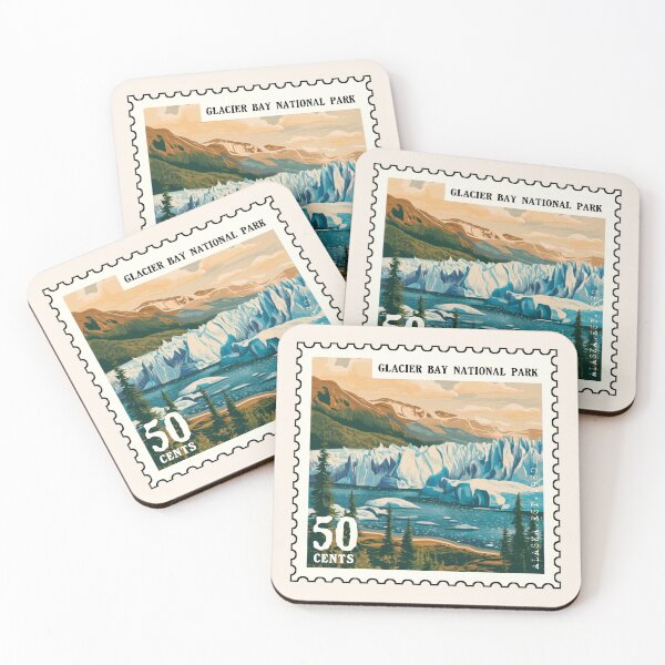 Item preview, Glacier Bay National Park Postage Stamp, (Alaska, United States) designed and sold by PinkandP.